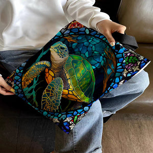 Canvas Carrying Bag Turtle Pattern Embroidery Handbag Art Crafts