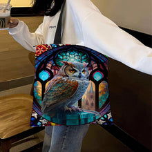 Load image into Gallery viewer, Canvas Carrying Bag Owl Pattern Embroidery Handbag Art Crafts
