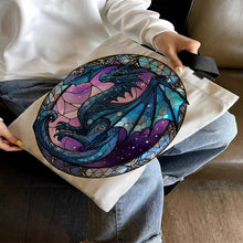 Load image into Gallery viewer, Canvas Carrying Bag Dragon Pattern Canvas Tote Bag Embroidery Hoops Art Crafts
