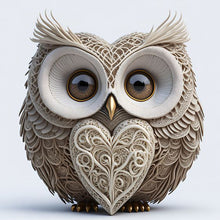 Load image into Gallery viewer, Heart Shaped Owl 30*30CM(Canvas) Full Round Drill Diamond Painting
