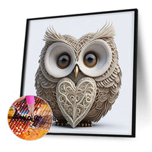 Load image into Gallery viewer, Heart Shaped Owl 30*30CM(Canvas) Full Round Drill Diamond Painting
