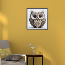Load image into Gallery viewer, Heart Shaped Owl 30*30CM(Canvas) Full Round Drill Diamond Painting
