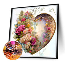 Load image into Gallery viewer, Love Flower Frame 30*30CM(Canvas) Full Round Drill Diamond Painting
