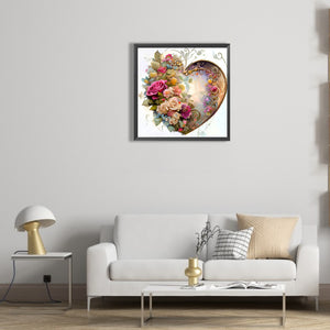 Love Flower Frame 30*30CM(Canvas) Full Round Drill Diamond Painting