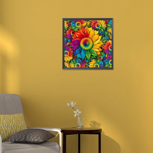 Blooming Sunflower 30*30CM(Canvas) Full Round Drill Diamond Painting