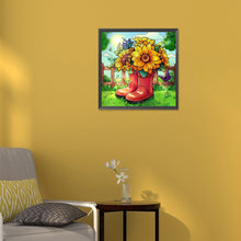 Load image into Gallery viewer, Blooming Sunflower 30*30CM(Canvas) Full Round Drill Diamond Painting
