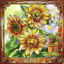 Load image into Gallery viewer, Blooming Sunflower 30*30CM(Canvas) Full Round Drill Diamond Painting
