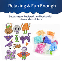 Load image into Gallery viewer, 4Pcs Dot Drill Sticker Art Craft Rhinestone Halloween Sticker for Kid Adult Gift
