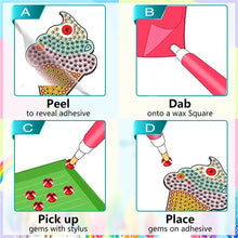 Load image into Gallery viewer, 4Pcs Dot Drill Sticker Art Craft Rhinestone Halloween Sticker for Kid Adult Gift
