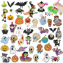 Load image into Gallery viewer, 4Pcs Dot Drill Sticker Art Craft Rhinestone Halloween Sticker for Kid Adult Gift
