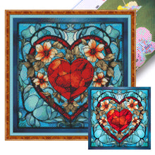 Load image into Gallery viewer, Love Flowers (40*40CM) 11CT 3 Stamped Cross Stitch
