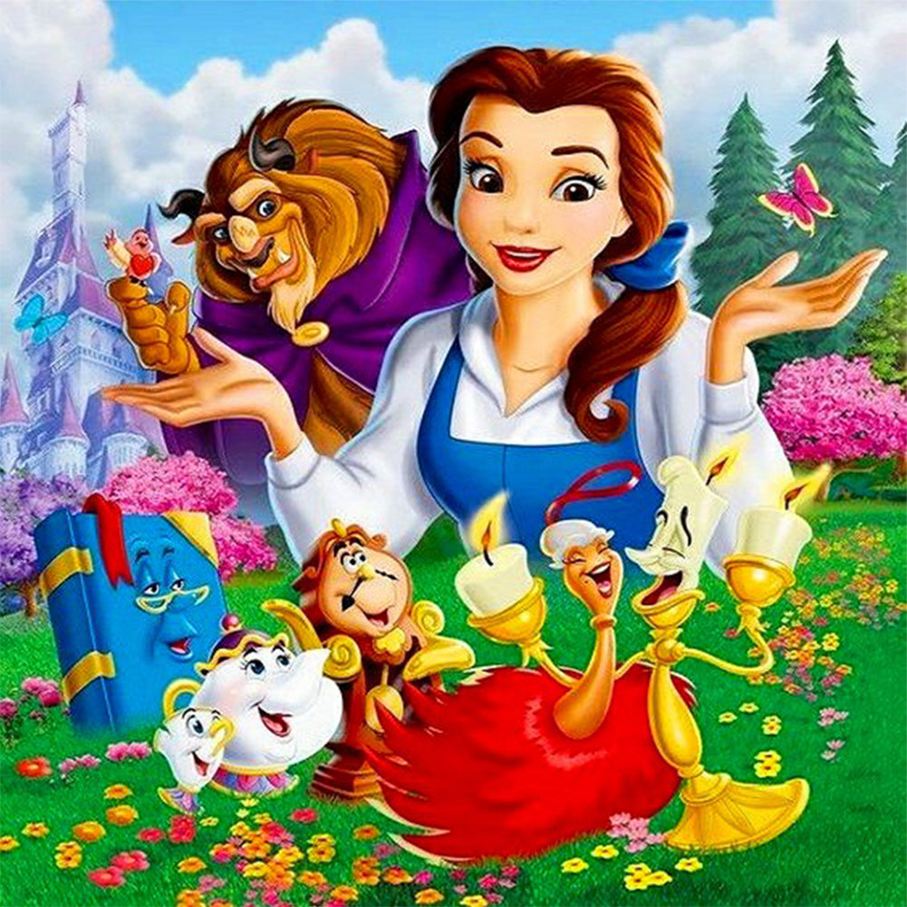 Beauty And The Beast 30*30CM(Canvas) Full Round Drill Diamond Painting