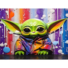 Load image into Gallery viewer, Yoda 40*30CM(Canvas) Full Round Drill Diamond Painting
