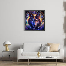 Load image into Gallery viewer, Star Moon Constellation Wolf Head 40*40CM(Picture) Full Round Drill Diamond Painting
