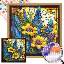 Load image into Gallery viewer, Sunflower Glass Painting 40*40CM(Picture) Full Round Drill Diamond Painting
