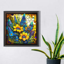 Load image into Gallery viewer, Sunflower Glass Painting 40*40CM(Picture) Full Round Drill Diamond Painting
