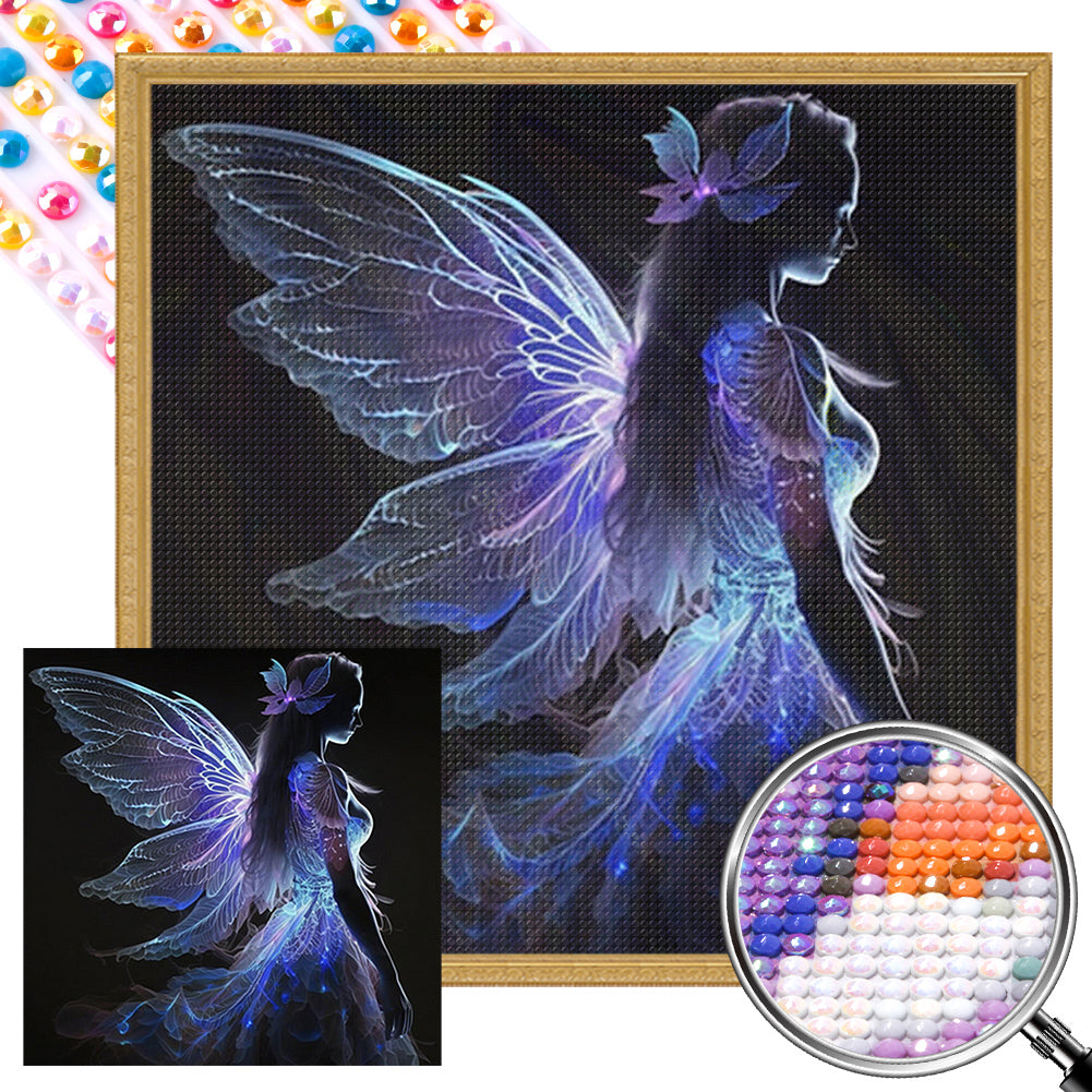 Winged Angel 40*40CM(Picture) Full Round Drill Diamond Painting