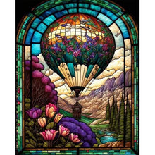 Load image into Gallery viewer, Hot Air Balloon Glass Painting 40*50CM(Picture) Full Round Drill Diamond Painting
