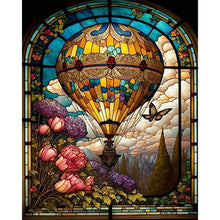 Load image into Gallery viewer, Hot Air Balloon Glass Painting 40*50CM(Picture) Full Round Drill Diamond Painting
