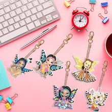 Load image into Gallery viewer, DIY Diamond Art Keychains Double Sided Full Drill Mosaic Making Lady Bag Pendant
