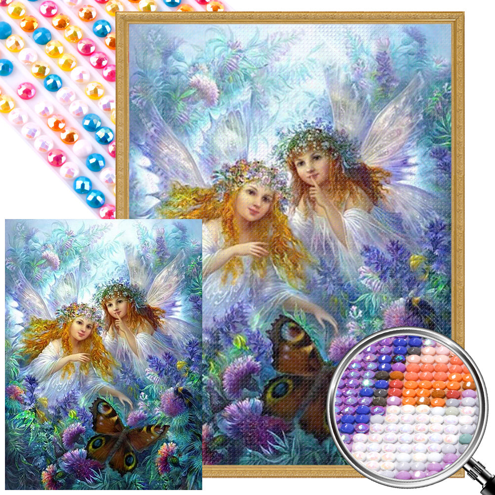 Angel Girl 40*55CM(Picture) Full Round Drill Diamond Painting