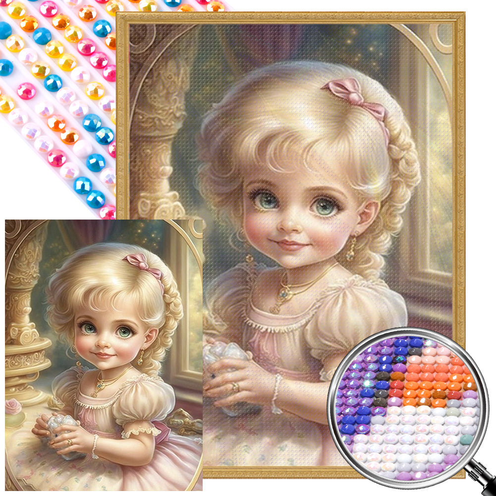 Angel Girl 40*55CM(Picture) Full Round Drill Diamond Painting