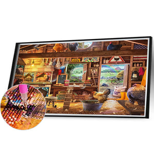 Pastoral Farm 55*40CM(Picture) Full Round Drill Diamond Painting