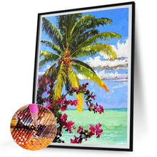 Load image into Gallery viewer, Coconut Beach 30*40CM(Canvas) Full Round Drill Diamond Painting
