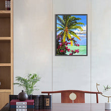 Load image into Gallery viewer, Coconut Beach 30*40CM(Canvas) Full Round Drill Diamond Painting
