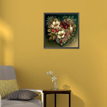 Load image into Gallery viewer, Love Flower Frame 30*30CM(Canvas) Full Round Drill Diamond Painting
