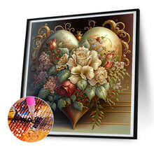 Load image into Gallery viewer, Love Flower Frame 30*30CM(Canvas) Full Round Drill Diamond Painting
