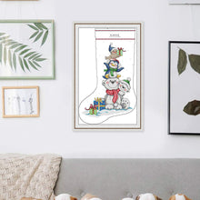 Load image into Gallery viewer, Bear Stocking (29*43CM) 16CT 2 Stamped Cross Stitch
