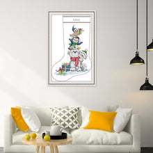 Load image into Gallery viewer, Bear Stocking (29*43CM) 16CT 2 Stamped Cross Stitch

