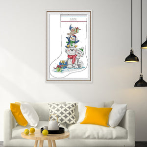 Bear Stocking (29*43CM) 16CT 2 Stamped Cross Stitch