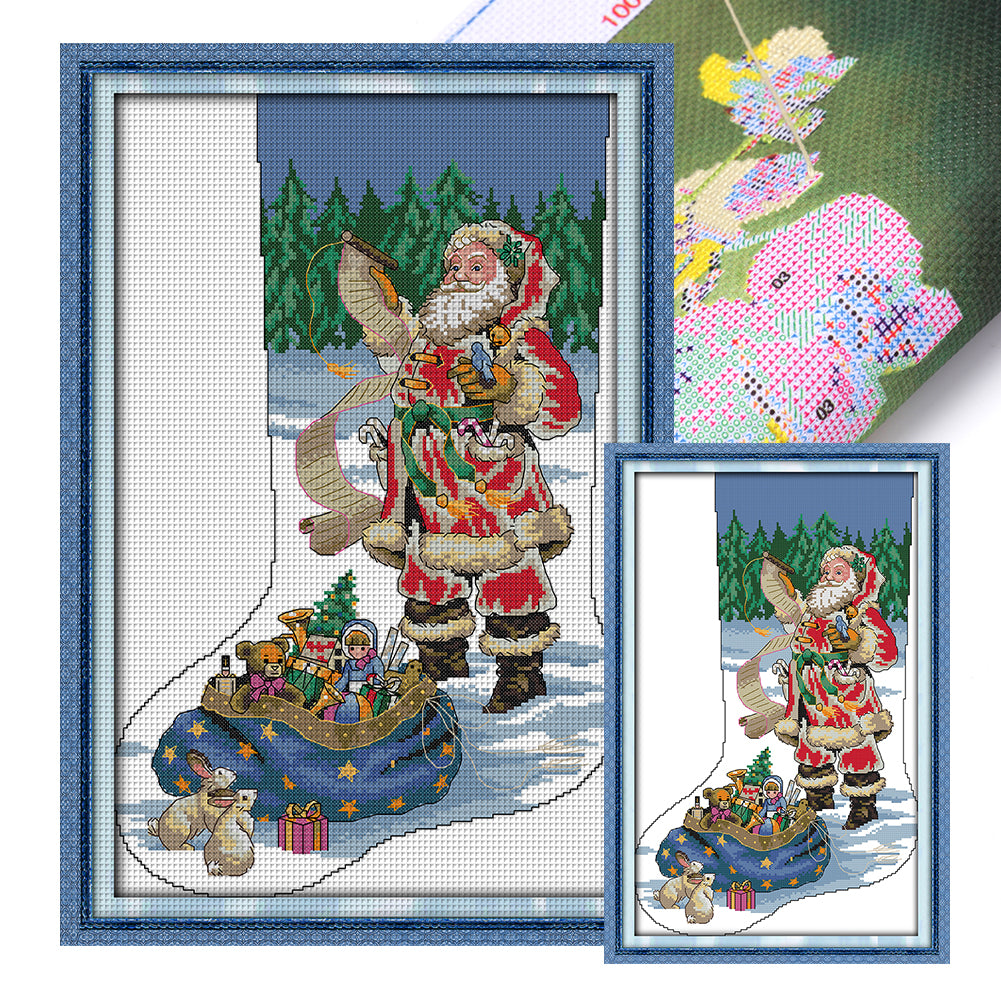 Santa Claus (29*43CM) 16CT 2 Stamped Cross Stitch