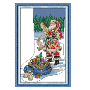 Santa Claus (29*43CM) 16CT 2 Stamped Cross Stitch