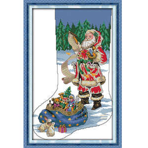 Santa Claus (29*43CM) 16CT 2 Stamped Cross Stitch