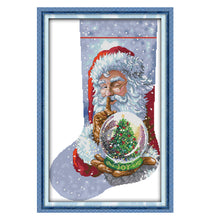 Load image into Gallery viewer, Santa Claus (33*49CM) 16CT 2 Stamped Cross Stitch
