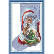 Load image into Gallery viewer, Santa Claus (33*49CM) 16CT 2 Stamped Cross Stitch
