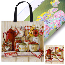 Load image into Gallery viewer, Canvas Tote Bag Embroidery Kit Color Threads and Tool Funny Hand Needlepoint Kit
