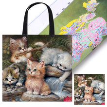 Load image into Gallery viewer, Canvas Tote Bag Embroidery Kit Color Threads and Tool Funny Hand Needlepoint Kit
