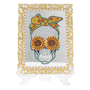 DIY Diamond Acrylic Wall Art Pictures Colour Box Packaging (Sunflower Skull)