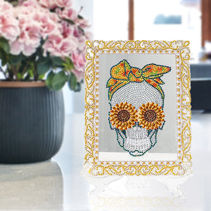 DIY Diamond Acrylic Wall Art Pictures Colour Box Packaging (Sunflower Skull)