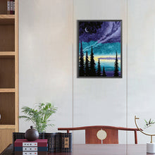 Load image into Gallery viewer, Woods Starry Night 30*40CM(Canvas) Full Round Drill Diamond Painting
