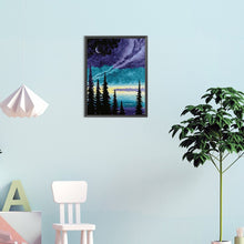 Load image into Gallery viewer, Woods Starry Night 30*40CM(Canvas) Full Round Drill Diamond Painting
