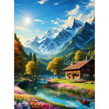 Load image into Gallery viewer, Mountain Stream 30*40CM(Canvas) Full Round Drill Diamond Painting
