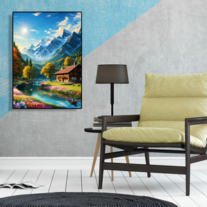 Mountain Stream 30*40CM(Canvas) Full Round Drill Diamond Painting