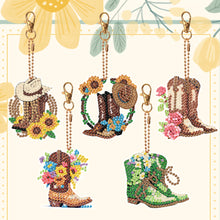 Load image into Gallery viewer, DIY Diamond Art Keychains Diamond Mosaic Kit Gem Keychains Boots Decoration Gift
