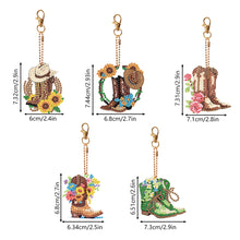 Load image into Gallery viewer, DIY Diamond Art Keychains Diamond Mosaic Kit Gem Keychains Boots Decoration Gift
