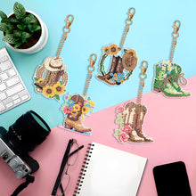 Load image into Gallery viewer, DIY Diamond Art Keychains Diamond Mosaic Kit Gem Keychains Boots Decoration Gift
